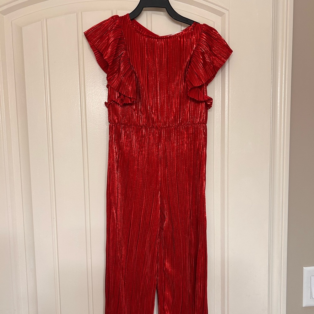 Beautiful little girls silky/satin jumpsuit. Size 2 and Size 4 Matching.